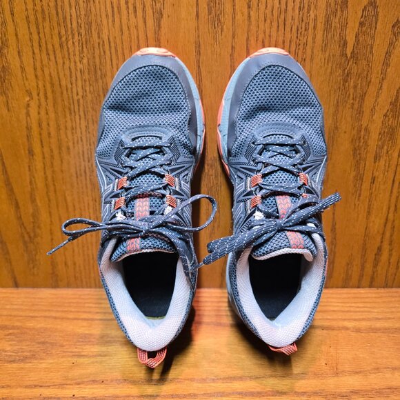 Asics Gel-Venture 8 Running Shoes Sneakers Womens Size 8 Gray Pink Orange Trail - Picture 6 of 10